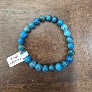 Blue Apatite Crystal Bracelet 8 mm